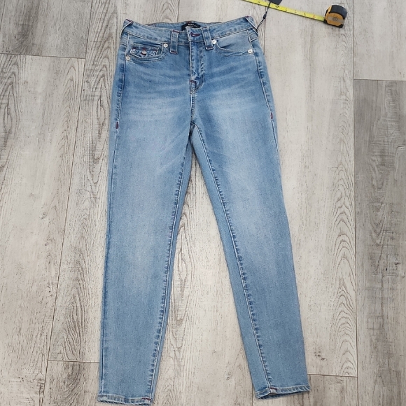 True Religion Blue Jeans with Purple Accents - Picture 6 of 11